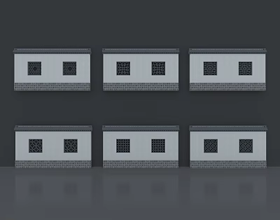 New Chinese style landscape wall 3d model