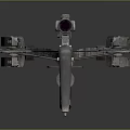 Tactical Modern Crossbow With Metallic Scope And Intricate Mechanical Components Design 3d model