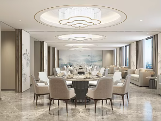 New Chinese Private Room Restaurant Private Room 3d model