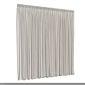 Simple Light Beige Curtains With Linen Blend Fabric And Smooth Vertical Drape