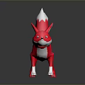 Cartoon Red Fox 3D Model Game Movie Character With White Paws And Tail Tip