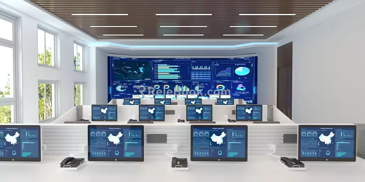 modern command center 3d model