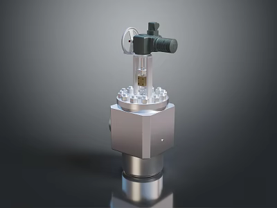 Lighting Combination Featuring Industrial Style Metal Silver Black Finish And Control Dial 3d model