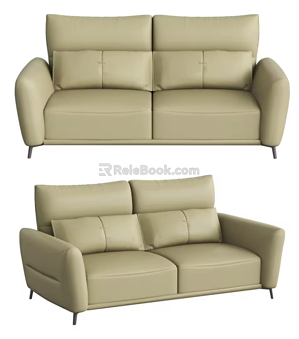 Double sofa 3d model