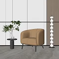 Modern single sofa 3d model