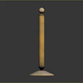 Golden Stanchion Barrier With Red Ropes White Bases And Reflective Floor Background