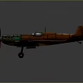 Orange Propeller Passenger Airplane Featuring Red Stars on Wings and Vintage Design