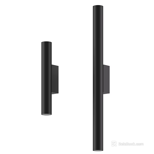 Modern Black Wall Lamp with Sleek Design for Indoor Home Decor 3d model 