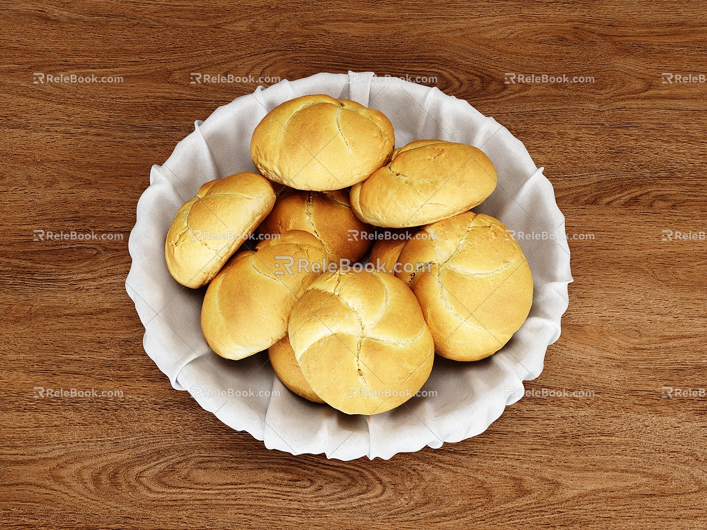 Bread Bread Combination Pastry 3d model