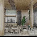 Modern Light Luxury Sales Office With Warm Wooden Interior And Comfortable Negotiation Lounge Space