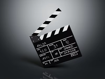 Professional Industrial Equipment for Film Production with Scene Number and Take Indicators 3d model