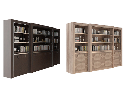 Modern Bookcase Bookshelf 3d model