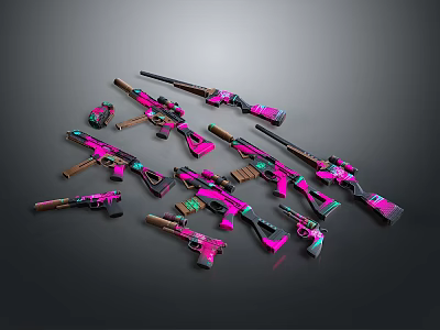 rifle semi-automatic rifle combat rifle battle rifle carbine war rifle attack rifle 3d model