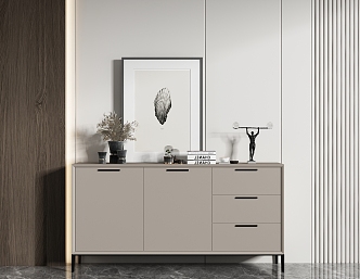 Modern Side Cabinet 3d model