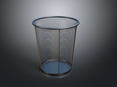 Modern Metal Mesh Trash Can Design For Home Household Essentials Waste Bin 3d model