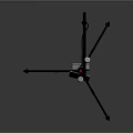 Portable Tripod Mounted Device With Red Light White Cylindrical Antennas And Digital Screen Panel
