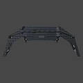 Black Metal Front Bumper With Tubular Guard For Off Road Vehicles