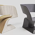 Modern Single Chair Designs With Curved Shapes Swivel Base And Cushion Details