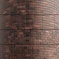 Textured Brown Brick Building Exterior Wall With Uniform Architectural Pattern Design
