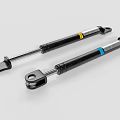 Black Gas Struts With Metal Ends And Colored Labels For Industrial Use