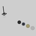 Daily Washing Supplies With Colorful Balls Black Rod And White Base Design