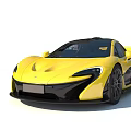 Yellow Sports Car With Sleek Design Black Accents And Aerodynamic Body