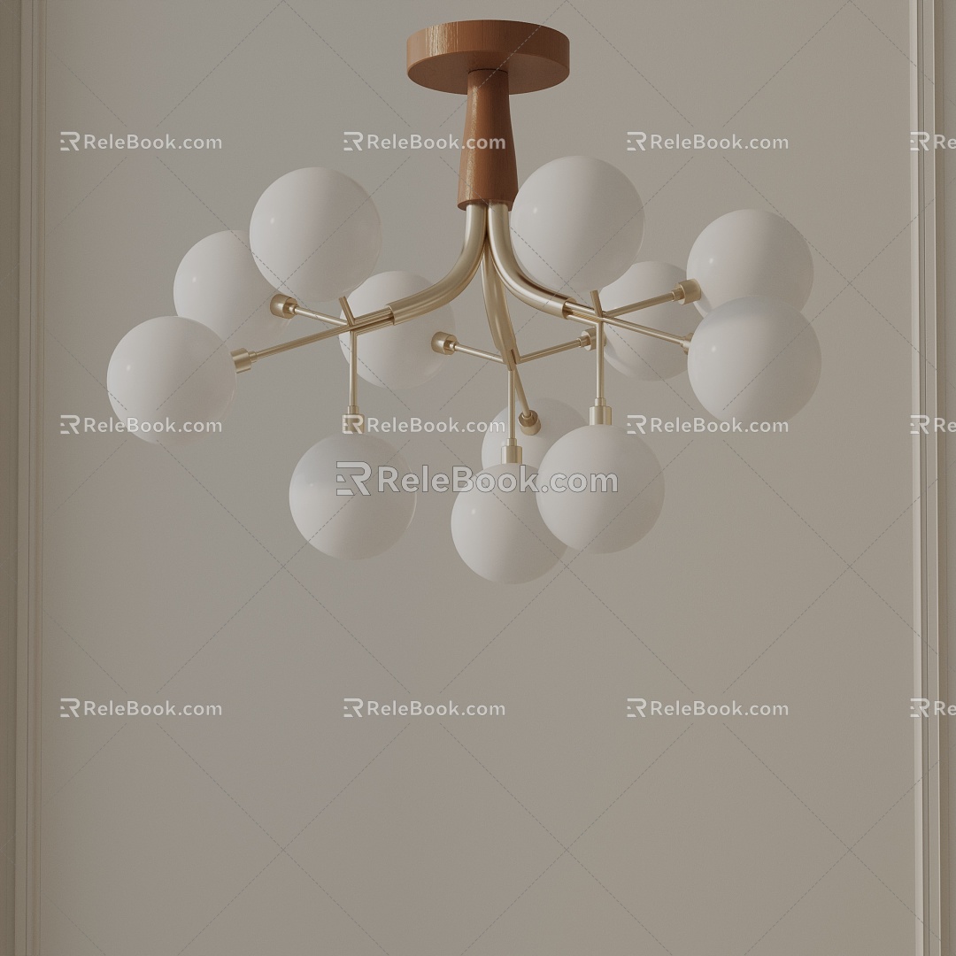 Modern chandelier 3d model