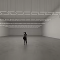 Biennale Line Lamp Light Strip LED Lamp T5 Lamp Generator Art Device Meichen Art Wire 3d model