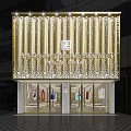 Elegant Jewelry Store Interior With Glass Display Cases Golden Accents And Soft Lighting
