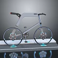 Innovative Sports Equipment Bicycle Design With Aerodynamic Frame And Illuminated Display Platform