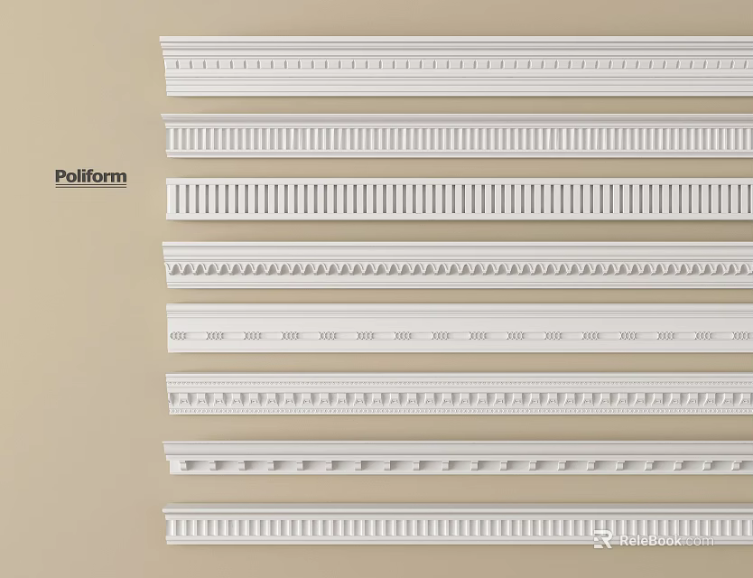 Gypsum Moulding Different Decorative Styles For Interior Home Design Projects 3d model 