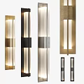 Modern Wall Lamps Featuring Sleek Metal Frame Glass Panel And Gold Black Gray Designs