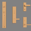 Modern Brushed Brass Door Handles With Various Sleek Contemporary Designs