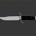 Tactical Weapon Knife With Silver Blade Dark Red Handle And Metal Rivets
