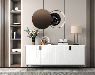 Light Luxury Side Cabinet 3d model