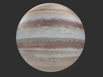 Jupiter The Largest Planet In Solar System With Colorful Stripes And Atmospheric Features 3d model