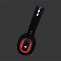 Stylish Black Red Over ear Headphones With Comfortable Earpads And Modern Design