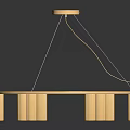 Modern Round Wooden Hanging Furniture With Vertical Slats And Circular Frame