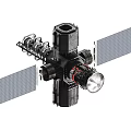 Advanced Space Station Structure With Solar Panels And Orbital Modules