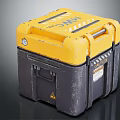 Yellow Black Sturdy Toolbox With MAC Label And Handle For Storage 3d model
