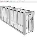 Stainless Steel Access Control Gate with Glass Panels and Modern Security Design