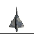 Military Fighter Jet With Camouflage Paint Sleek Aerodynamic Design And Military Insignia