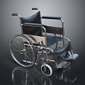 Medical Equipment Manual Wheelchair with Stainless Steel Frame Black Seat and Ergonomic Design