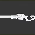 White Sniper Rifle With Scope Modern Design 3D Render And Futuristic Aesthetic