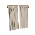 Soft Beige Linen Curtains with Classic Pleated Design for Home Windows