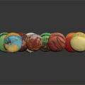 Assorted Colorful Macarons With Vibrant Colors Various Flavors And Decorative Patterns