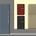Colorful BINGO Retro Refrigerators In Blue Red Black And Beige Shades
