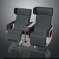 Modern Cosmic Spacecraft Seats With Ergonomic Design And Central Console