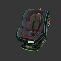 Gray Fabric Child Safety Seat With Comfortable Ergonomic Design And Secure Black Base Straps