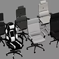 Modern Office Chairs In Various Colors And Styles With Wheels And Adjustable Backrests